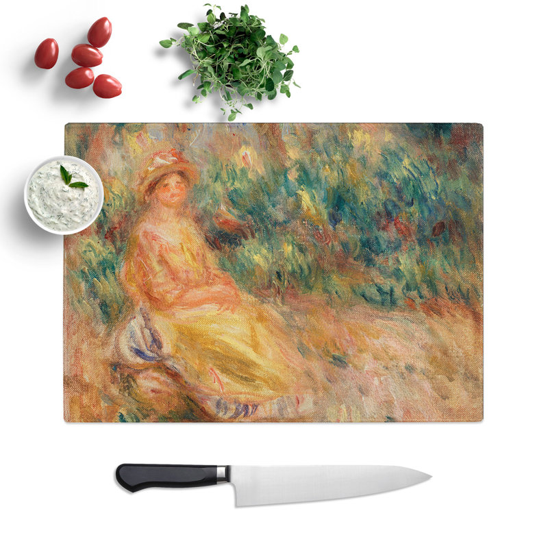 Woman by Pierre-Auguste Renoir Chopping Board, 20cm W x 28.5cm L