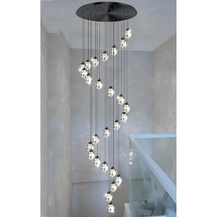 Yashin 26 - Light Stainless Steel LED Cluster Pendant