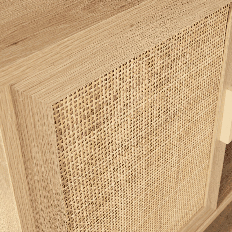 Anelise 80cm Rattan Door Sideboard Cabinet