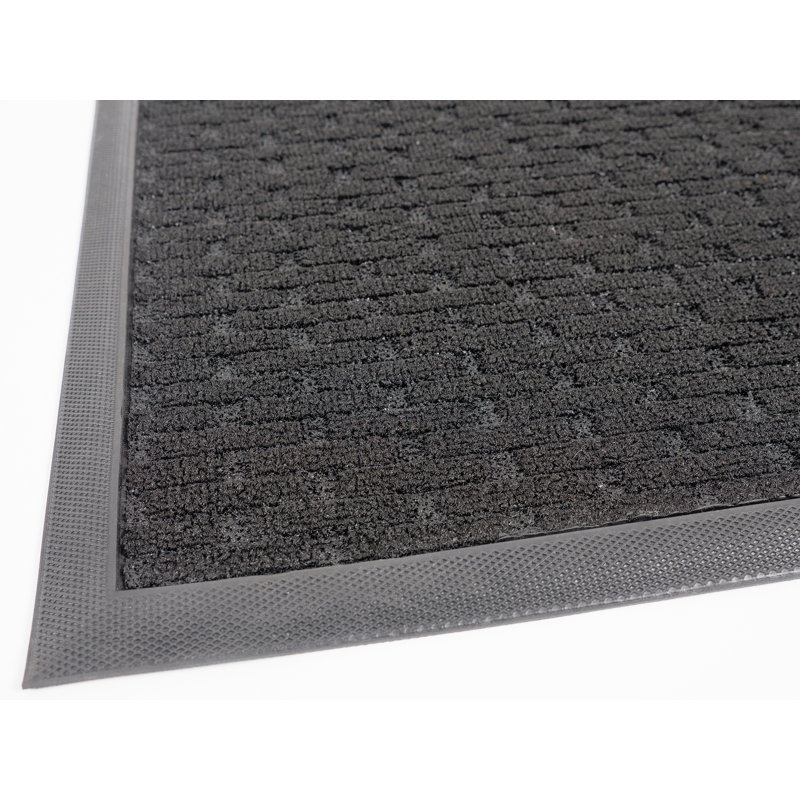 Tapis d'intérieur / extérieur antidérapant Ghi 30 po x 17 po, Noir