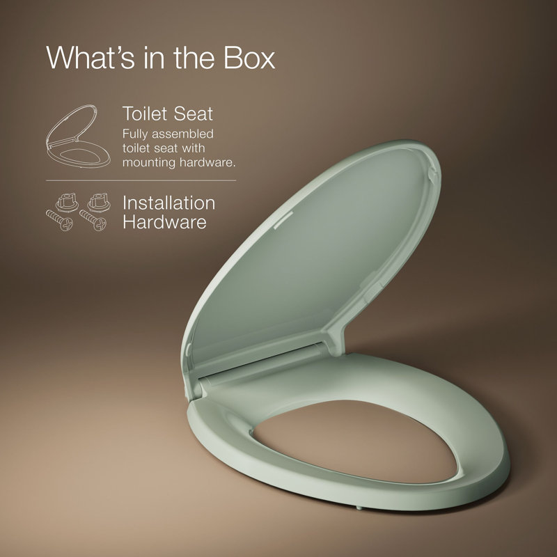 Glenbury Elongated Toilet Seat, Ready Latch, Aspen Green