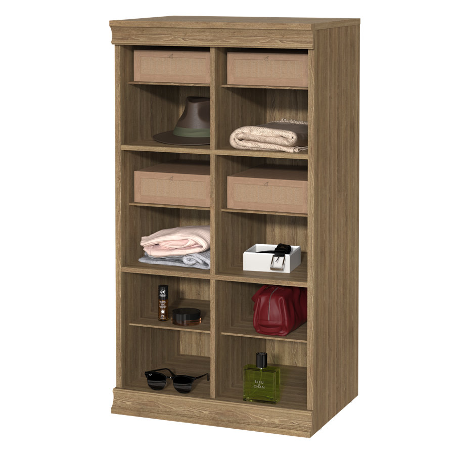 Modular Storage 21.38" W Shelving Unit with 12 Shelves
