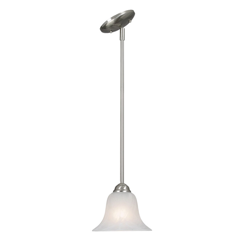 Luminaire suspendu en forme de cloche à 1 lumière Slatestone, Étain