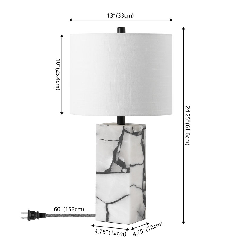 Lampe de table contemporaine à DEL 24,25 po Elizabeth