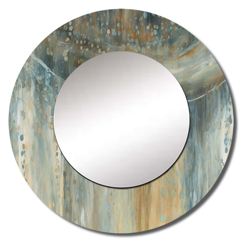 Miroir mural décoratif gris Salisha, 29 po x 29 po