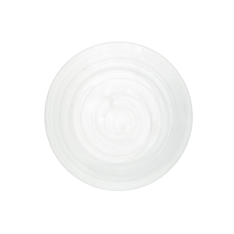 La Jolla Glass Dinnerware 10.5" Dinner Plate, White