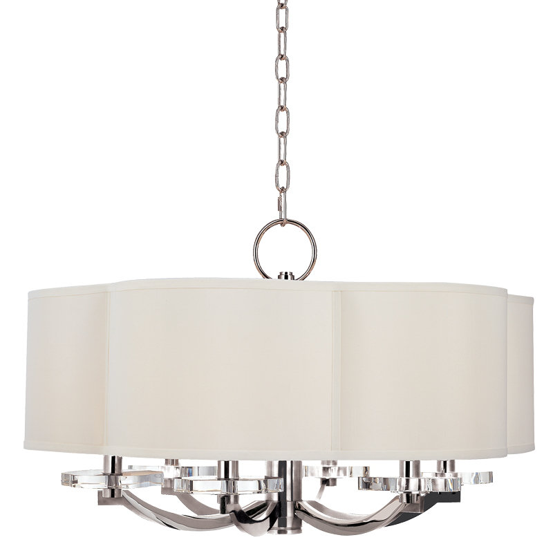 Garrison 6 - Light Chandelier, Polished Nickel
