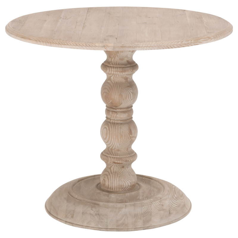 Helmut Round Solid Wood Base Dining Table, 30" H x 35.5" L x 35.5" W