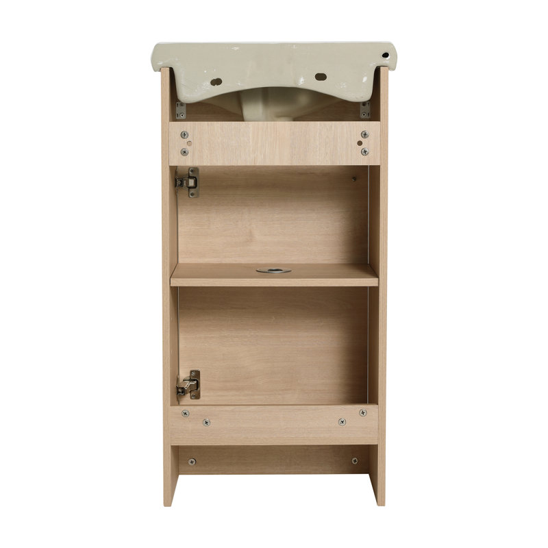 Petit meuble-lavabo simple 18 po avec lavabo en céramique 18 po