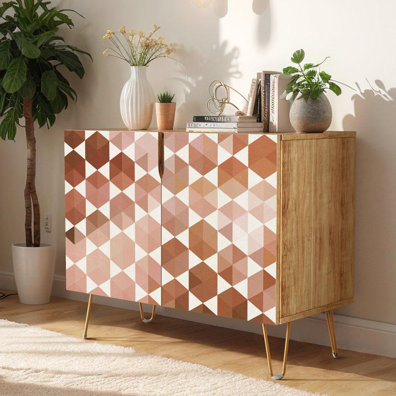35'' Sideboard, Hexagon Brown