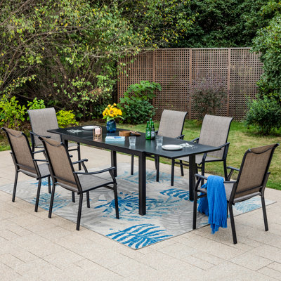 Basima Patio Dining Set with Rectangular Table