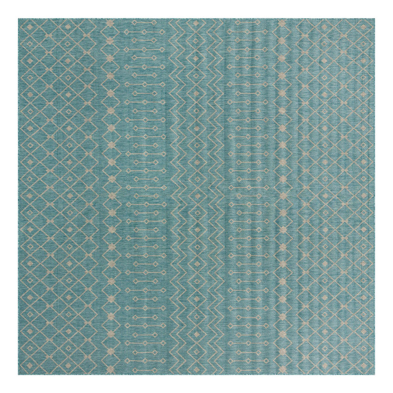 Kimber Geometric Indoor / Outdoor Rug, Square 13'