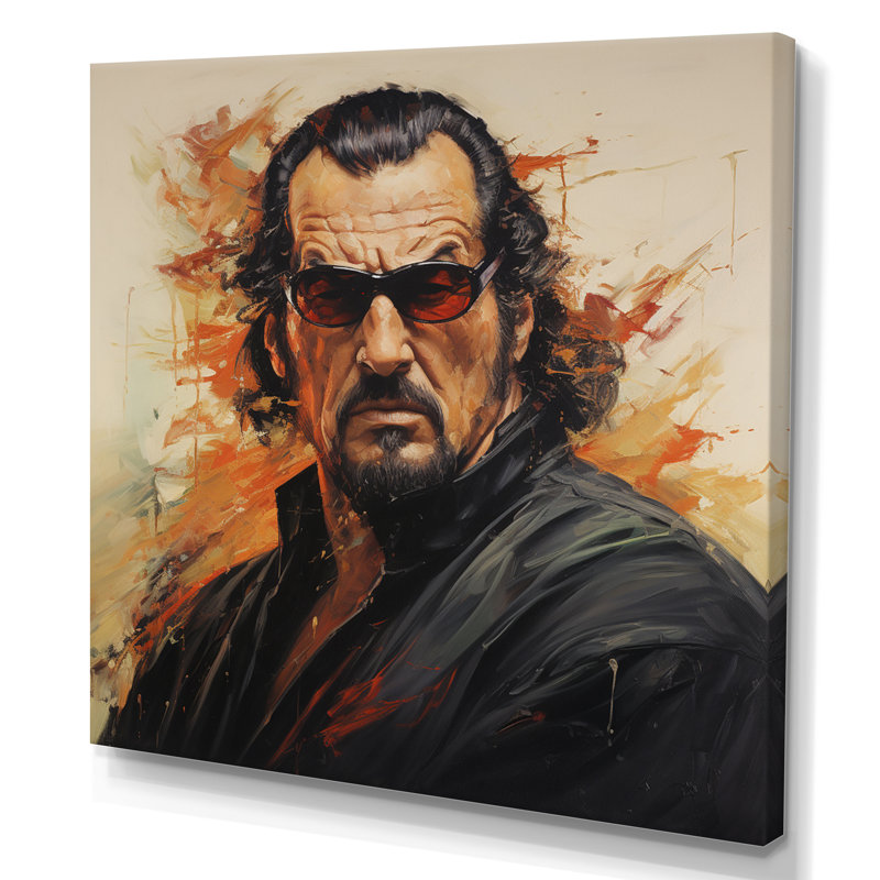 Steven Seagal Portrait - Celebrity Wall Art Prints, 24" H x 24" W, Toile tendue