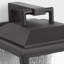 Luminaire d'extérieur 1 lumière Kennewick au fini noir texturé avec abat-jour transparent-112738260-112738250-112738244