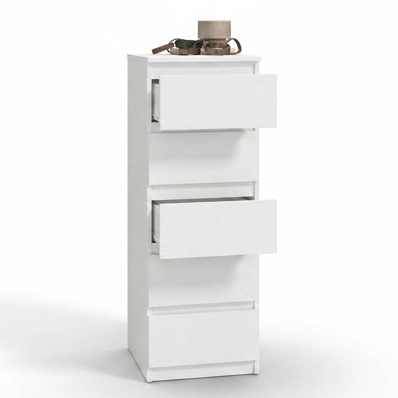 Deckland 40cm W 5 - Drawer Chest of Drawers, White