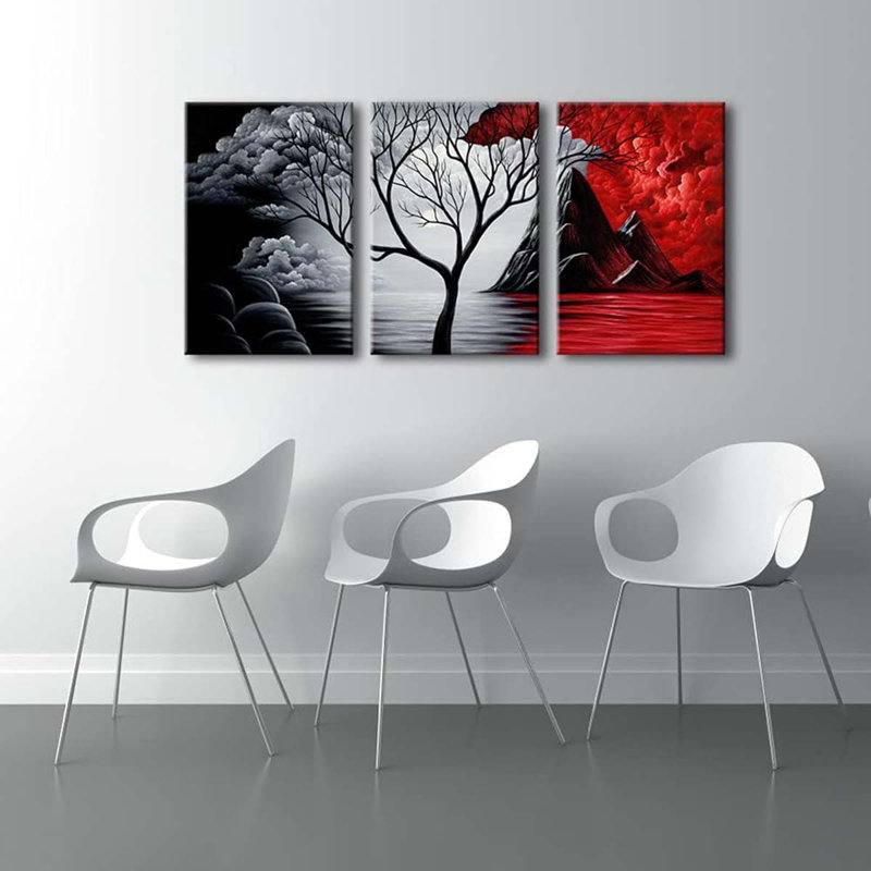 3 Piece Wrapped Canvas Print, 40 cm H x 60 cm W
