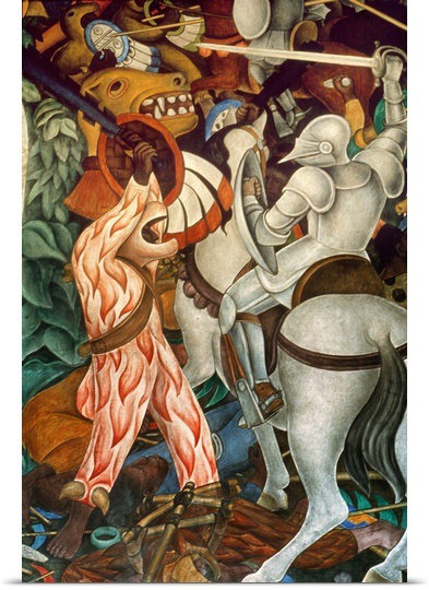 «Rivera: Cuernavaca» par Diego Rivera, reproduction d'art, H 24 po x l 16 po x P 1,5 po, Toile