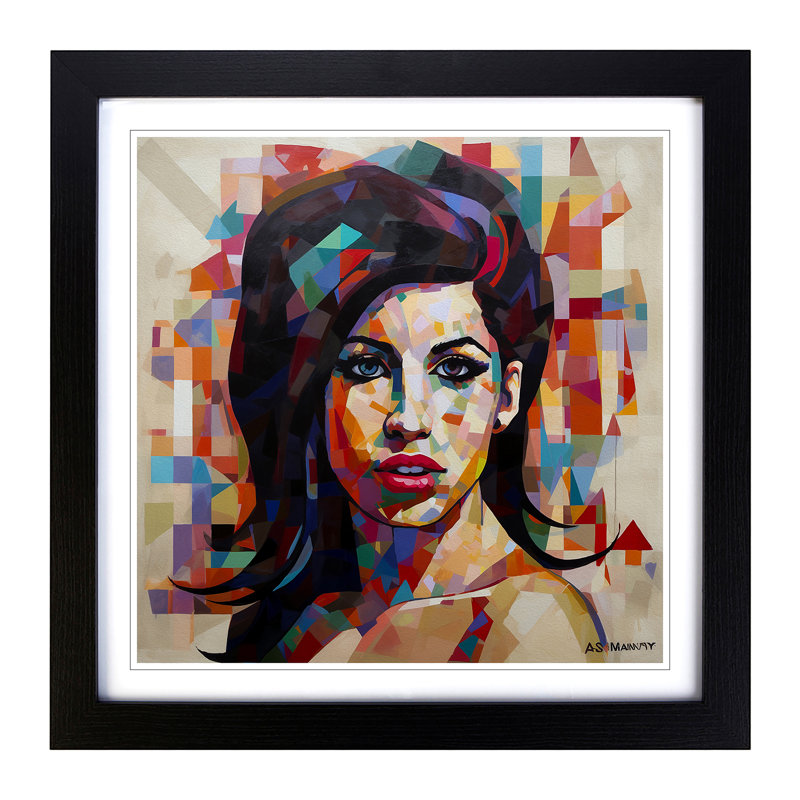 Single Picture Frame Print on Wood, Black