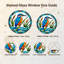 Art mural bleu et orange sur toile en verre coloré-525819440