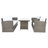 Curstin 5 - Person Patio Dining Set Rectangular Table with Cushions Included-58165612