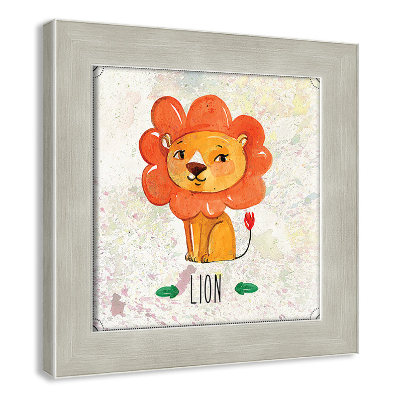 Impression sur papier Jungle Day 1 ', H 8 po x l 8 po x P 0,6 po, Encadré plat argent chaud
