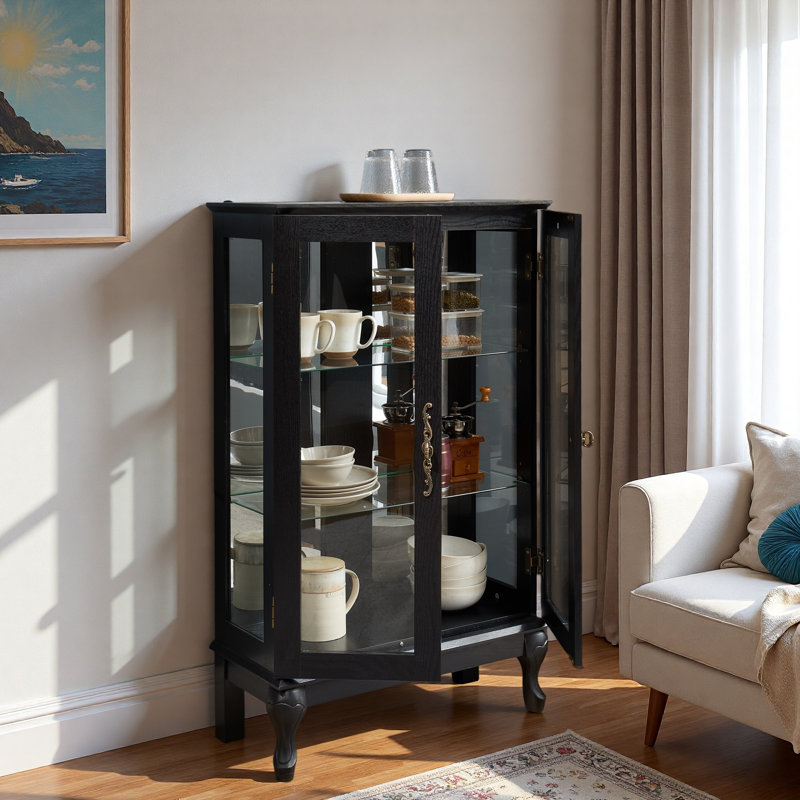 Vitrine lumineuse avec lumière DEL et tablettes réglables