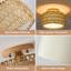 Luminaires de plafond encastrés en rotin Boho, rotin naturel tissé à la main avec corde de chanvre, style rustique campagnard pour la salle à manger, la cuisine, la chambre, le couloir, l'entrée