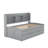 Twin Size Wooden Captain Bed with Built-in Bookshelves, 3 Storage Drawers & Trundle Bed,Light Grey-118614517-118614519