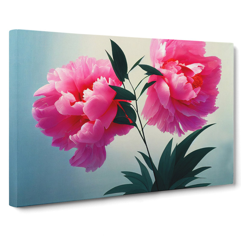 Tremendous Peonies - Wrapped Canvas, 40cm H x 60cm W x 3cm D