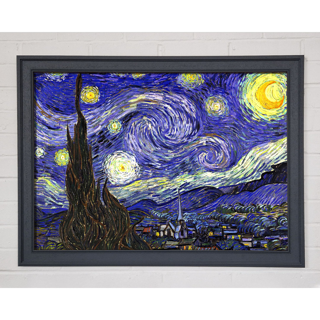 Gerahmtes Leinwandbild Starry Night