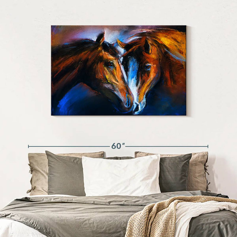 Loving Horses, 30" H x 45" W