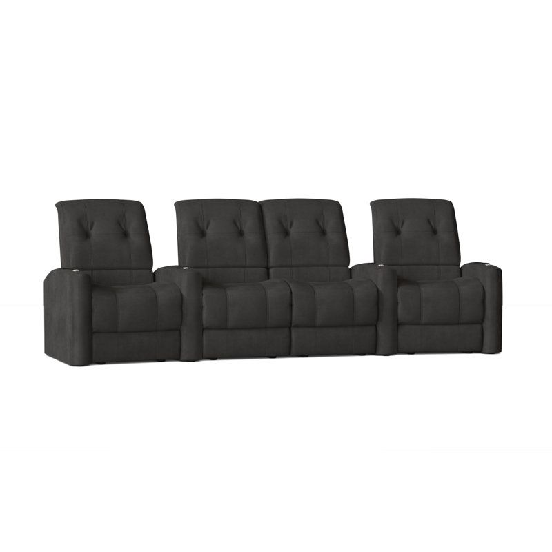 Rangée de sièges de cinéma maison Chrysander (rangée de 4), Électrique, Java Smartsuede