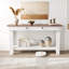 Console Farmhouse pour canapé à l'arrière, table d'entrée de 54 pouces de long avec tiroirs et tablette de rangement-210895167