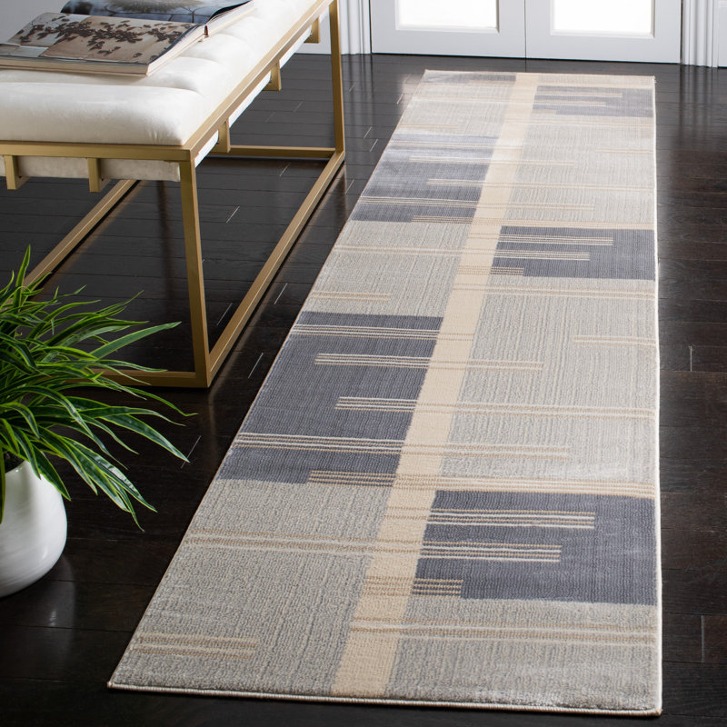 Tapis gris Aslin, Tapis de couloir 2 pi 2 po x 11 pi