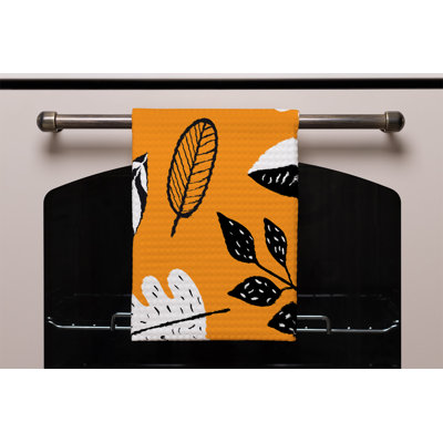 Cotton Floral Waffle Tea Towel Kitchen Towel