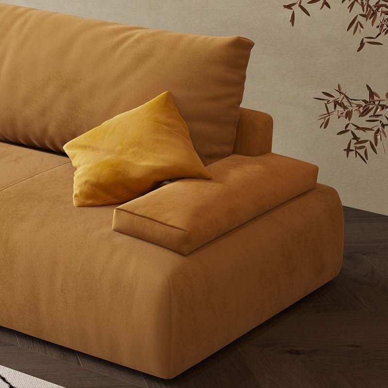 Causeuse-coussin modulaire orange 100% polyester, Orange
