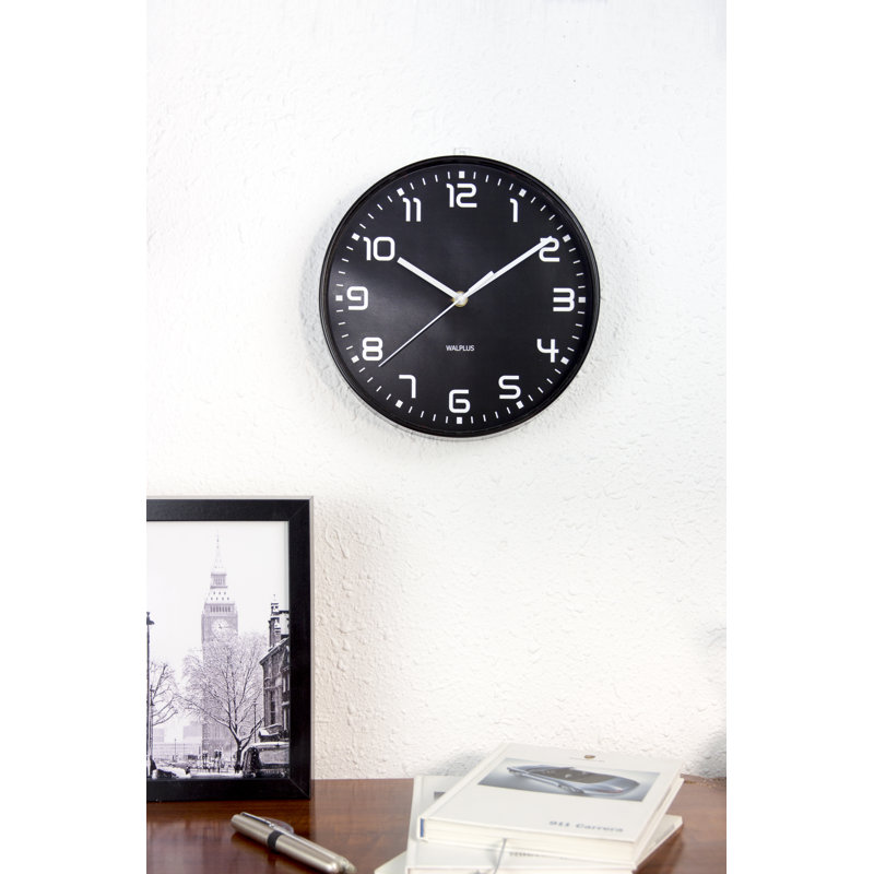 Netta Wood Wall Clock, Black