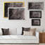«Wave Art» dans les tons de noir III - impression sur toile-584083248-584083253