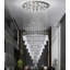 Lustre en cristal pour plafonds hauts argenté-246794147