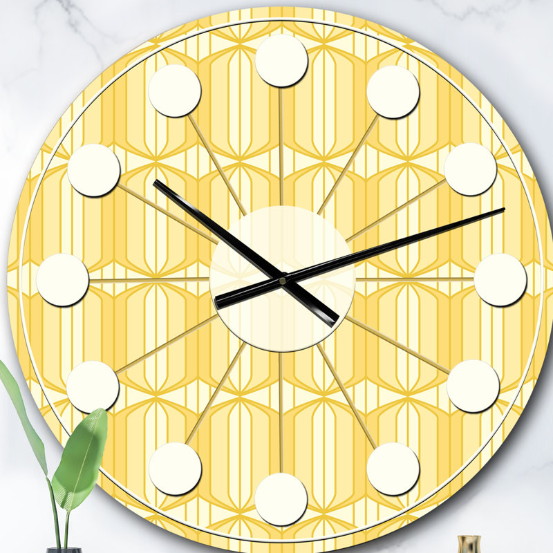 Horloge murale rétro Mid-Century, Surdimensionné