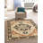 Hand-Knotted Ivory Black Wool Area Rug 8' x 10' ft– Traditional Medallion Design with Ornate Border