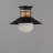 12'' W 1 - Bulb Outdoor Semi Flush Mount-90923742