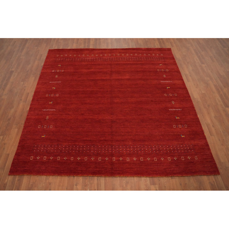 Tapis tribal fabriqué à la main de style Gabbeh 8 x 8