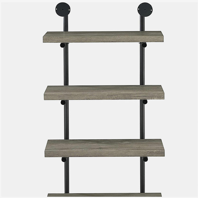 Tablette murale 24 pouces, Noir/gris