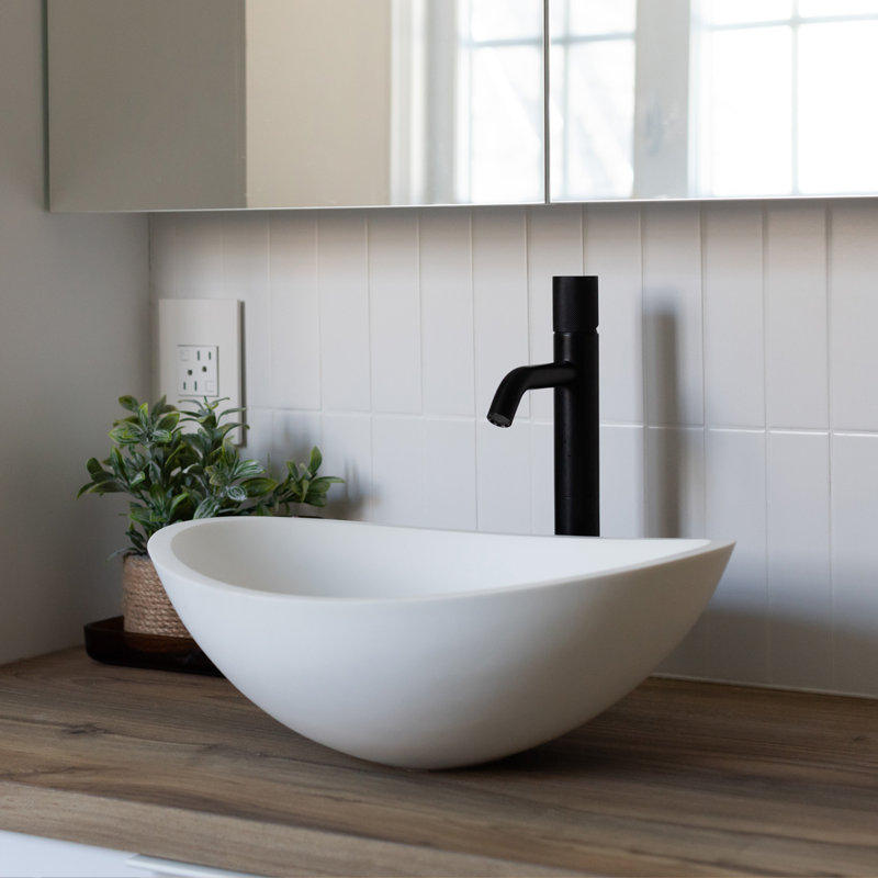 Lavabo de salle de bain vasque ovale noir