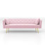 Canapé-lit capitonné pliable de 72 pouces convertible moderne, canapé en velours rose rétro américain pour petit bureau de chambre à coucher de salon-1790144863