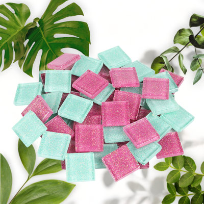 Glitter Crystal Mosaic Tiles 50 Pack Powder