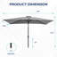 Parasol de marché rectangulaire 10 pi Barrios-425412545