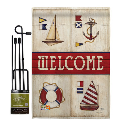 Ensemble de drapeaux en polyester 18,5 x 13 po Kinyon Sailing College Impressions