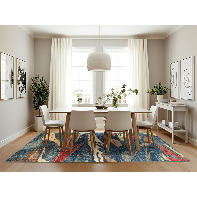 Mubarik Abstract Indoor Rug, Rectangle 7' x 10'